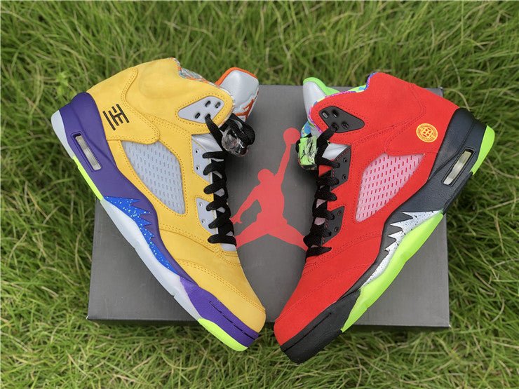 JORDAN 5 Retro - What The Sneakers - Black Unisex Streetwear Limited Edition