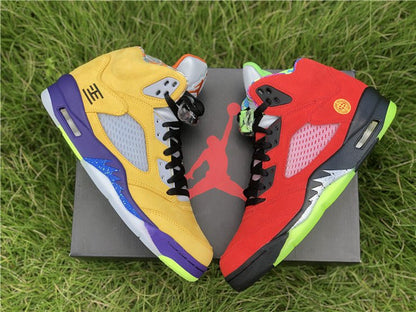 JORDAN 5 Retro - What The Sneakers - Black Unisex Streetwear Limited Edition