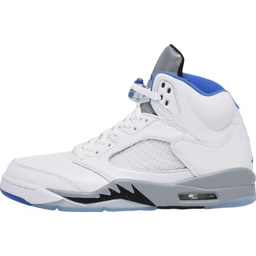 JORDAN 5 Retro - Stealth Sneakers - White Unisex Streetwear Limited Edition