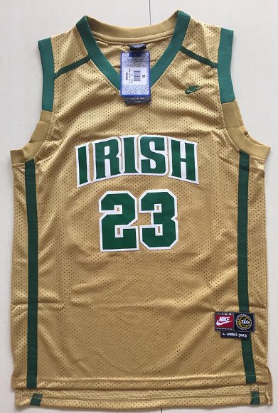 LEBRON James Irish High School Jersey - Red Unisex Streetwear Limited Edition