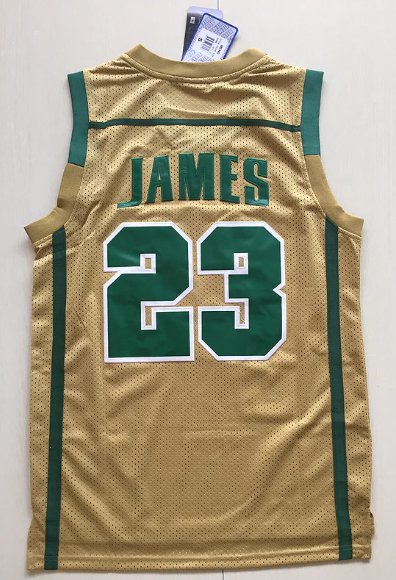 LEBRON James Irish High School Jersey - Red Unisex Streetwear Limited Edition