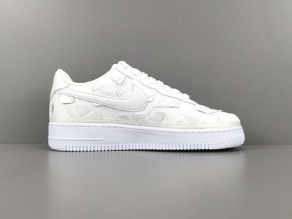 NIKE Air Force 1 - Billie Eilish Triple Sneakers - White Unisex Streetwear Limited Edition - Introducing the Nike Air Force 1 Billie Eilish Triple White, a harmonious fusion of iconic