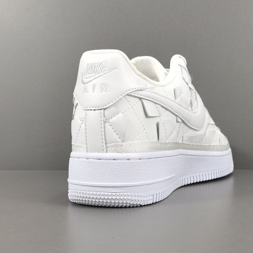 NIKE Air Force 1 - Billie Eilish Triple Sneakers - White Unisex Streetwear Limited Edition - Introducing the Nike Air Force 1 Billie Eilish Triple White, a harmonious fusion of iconic