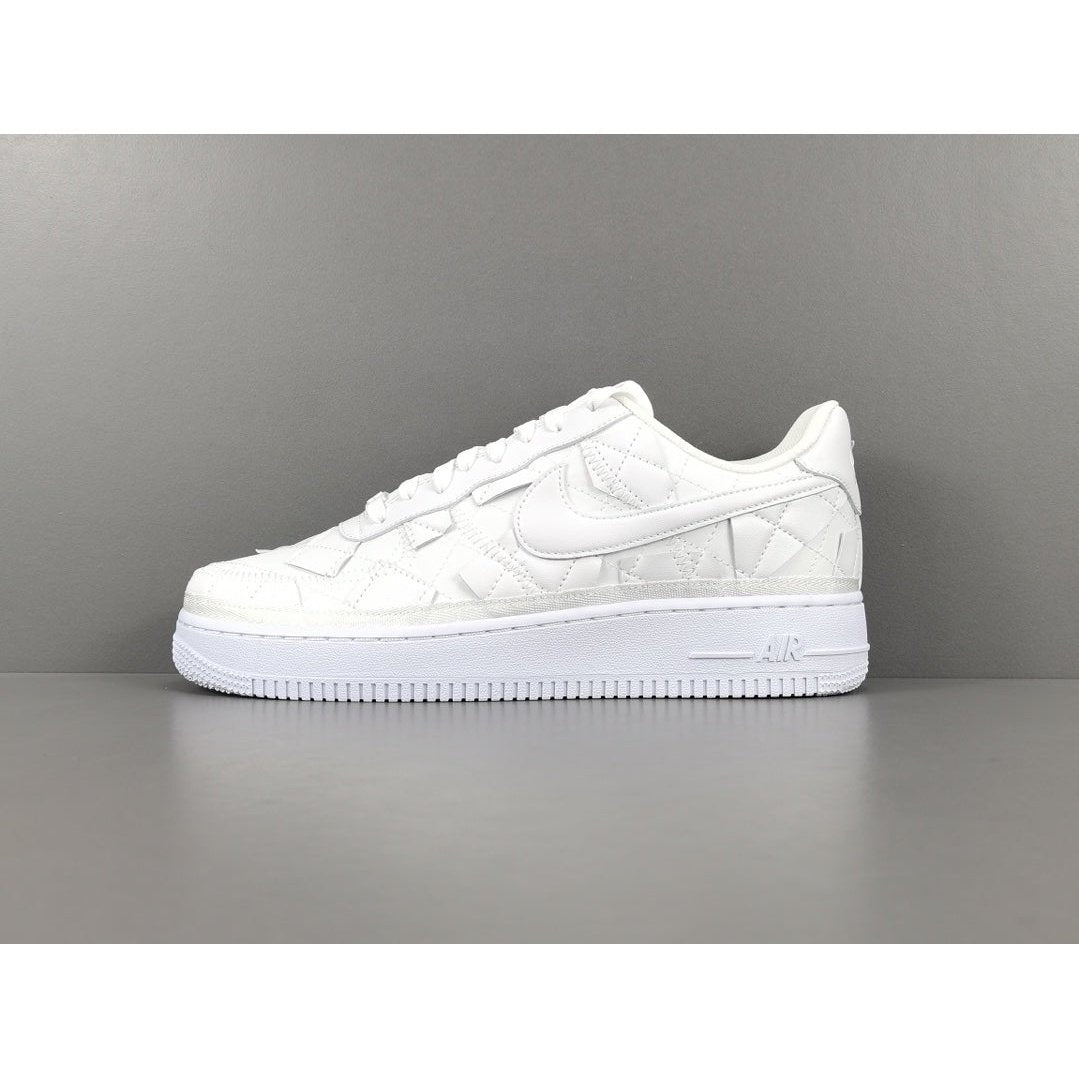 NIKE Air Force 1 - Billie Eilish Triple Sneakers - White Unisex Streetwear Limited Edition - Introducing the Nike Air Force 1 Billie Eilish Triple White, a harmonious fusion of iconic