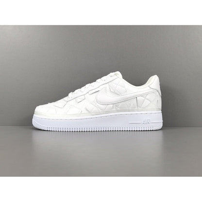 NIKE Air Force 1 - Billie Eilish Triple Sneakers - White Unisex Streetwear Limited Edition - Introducing the Nike Air Force 1 Billie Eilish Triple White, a harmonious fusion of iconic