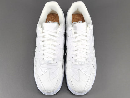 NIKE Air Force 1 - Billie Eilish Triple Sneakers - White Unisex Streetwear Limited Edition - Introducing the Nike Air Force 1 Billie Eilish Triple White, a harmonious fusion of iconic