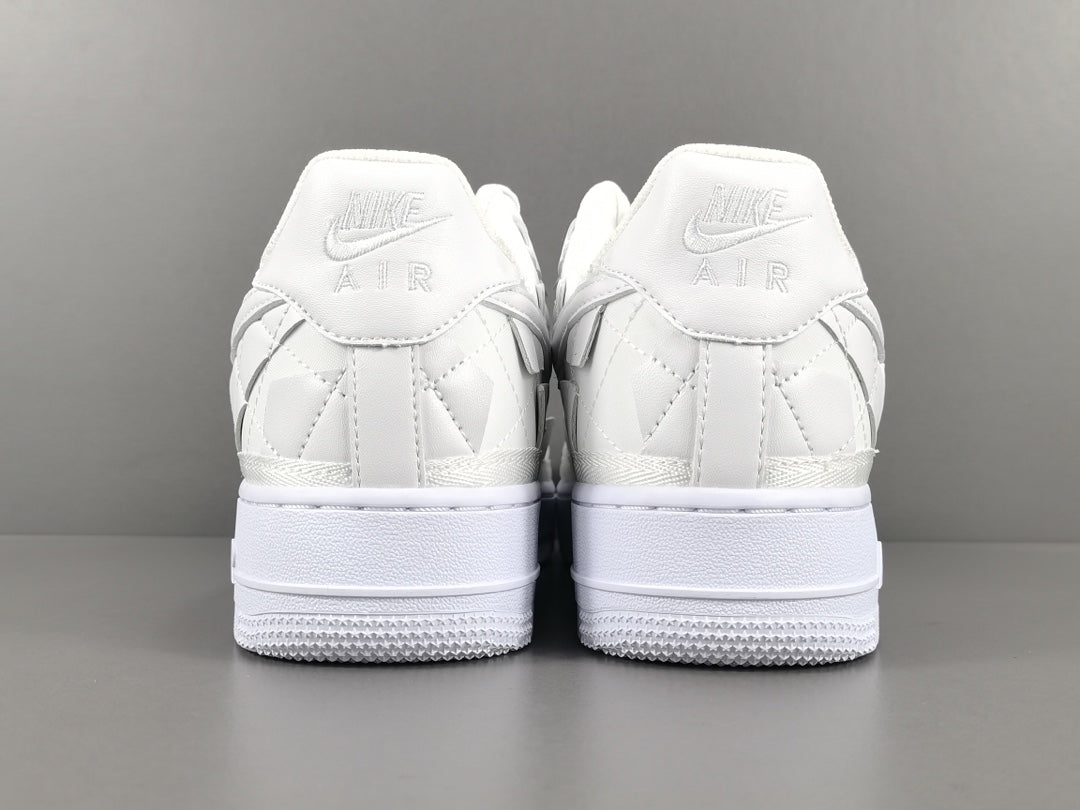 NIKE Air Force 1 - Billie Eilish Triple Sneakers - White Unisex Streetwear Limited Edition - Introducing the Nike Air Force 1 Billie Eilish Triple White, a harmonious fusion of iconic
