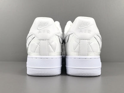 NIKE Air Force 1 - Billie Eilish Triple Sneakers - White Unisex Streetwear Limited Edition - Introducing the Nike Air Force 1 Billie Eilish Triple White, a harmonious fusion of iconic