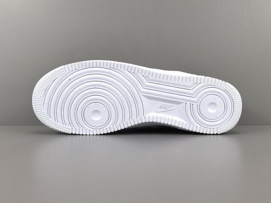 NIKE Air Force 1 - Billie Eilish Triple Sneakers - White Unisex Streetwear Limited Edition - Introducing the Nike Air Force 1 Billie Eilish Triple White, a harmonious fusion of iconic