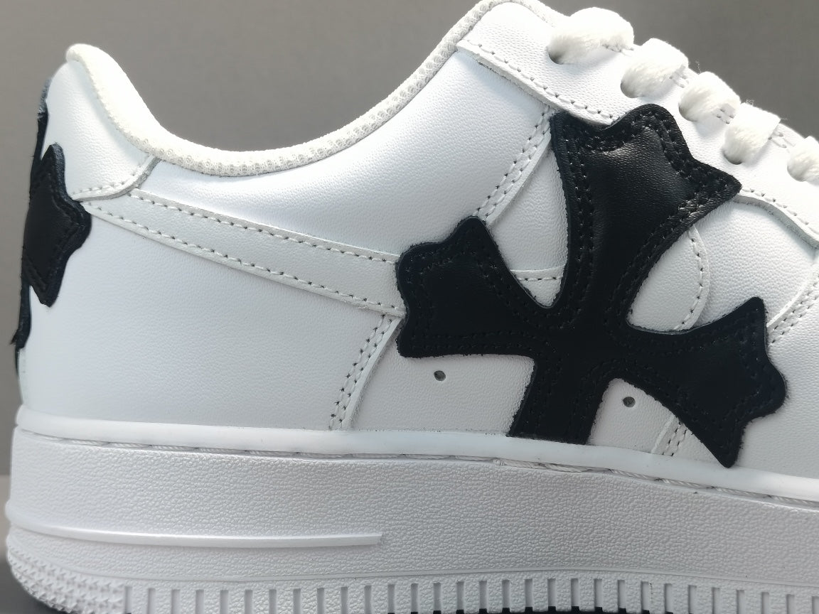 NIKE Air Force 1 - Chrome Hearts - Black Unisex Streetwear Limited Edition