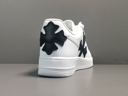 NIKE Air Force 1 - Chrome Hearts - Black Unisex Streetwear Limited Edition