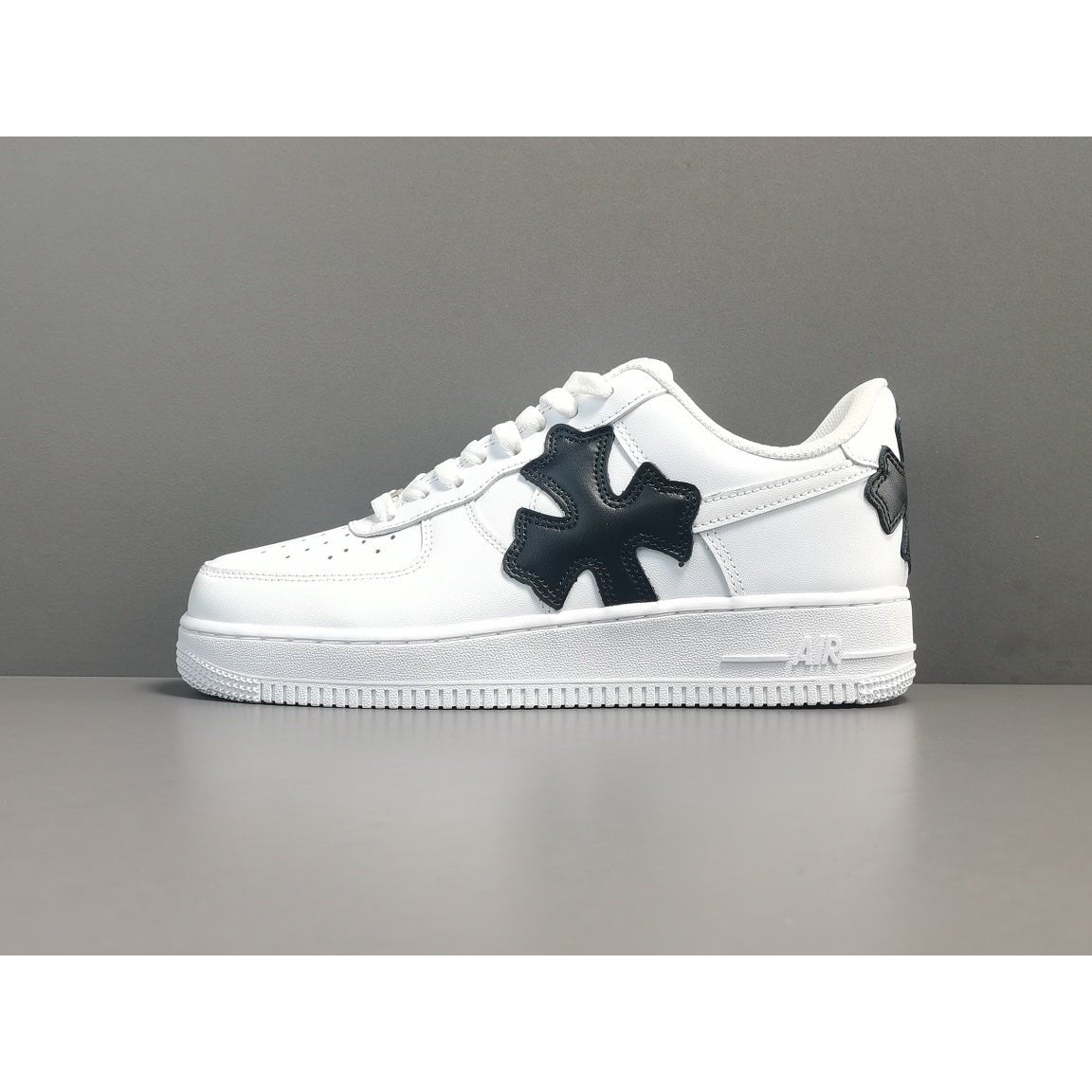 NIKE Air Force 1 - Chrome Hearts - Black Unisex Streetwear Limited Edition