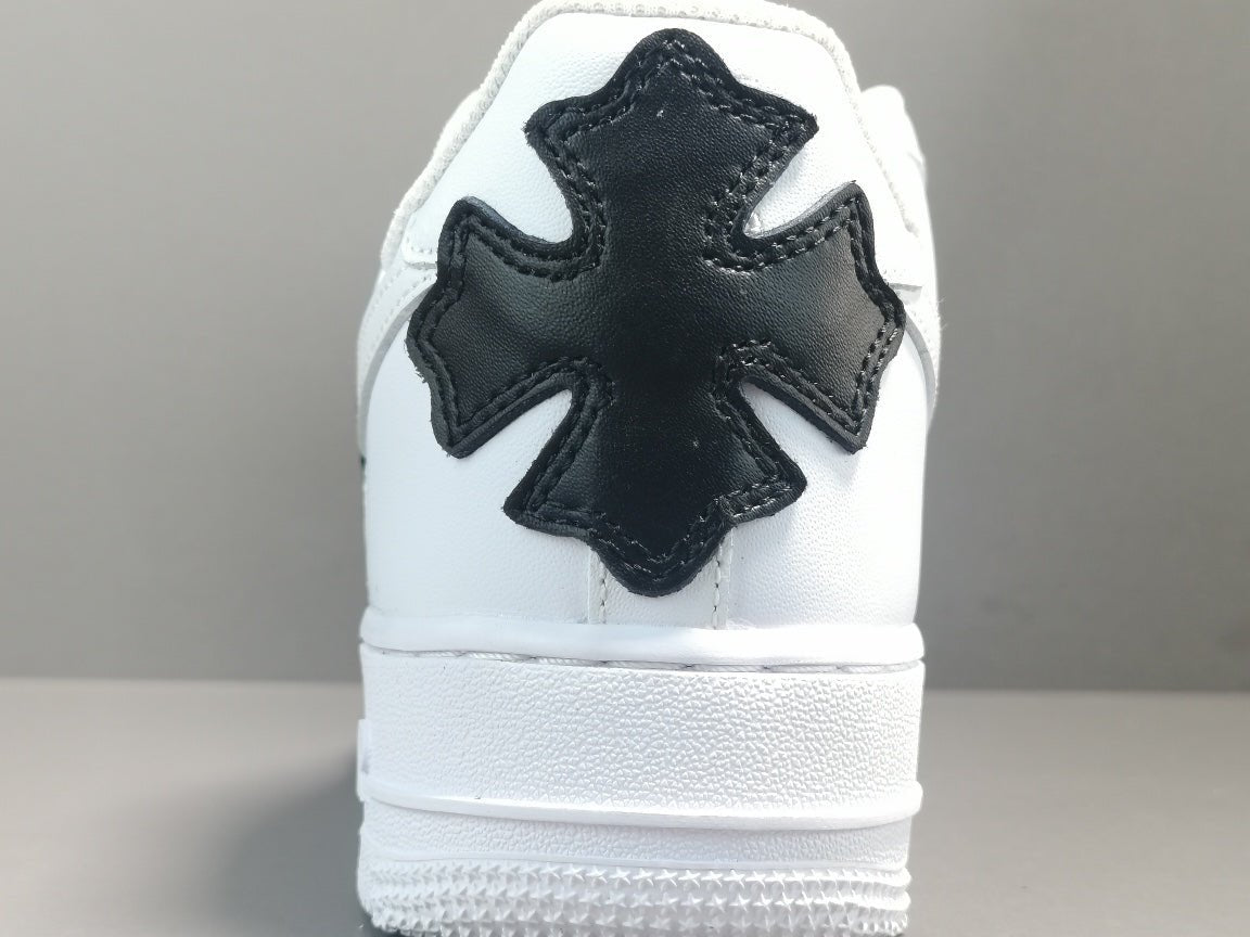 NIKE Air Force 1 - Chrome Hearts - Black Unisex Streetwear Limited Edition