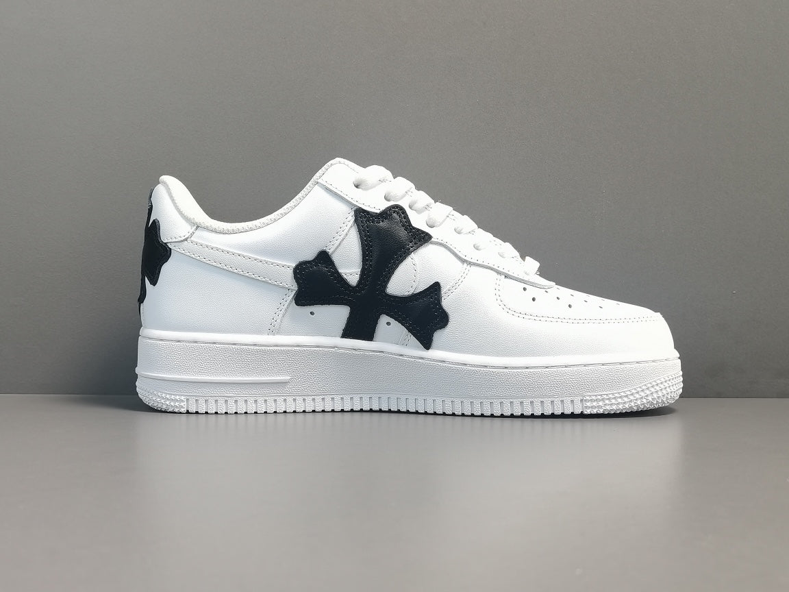 NIKE Air Force 1 - Chrome Hearts - Black Unisex Streetwear Limited Edition