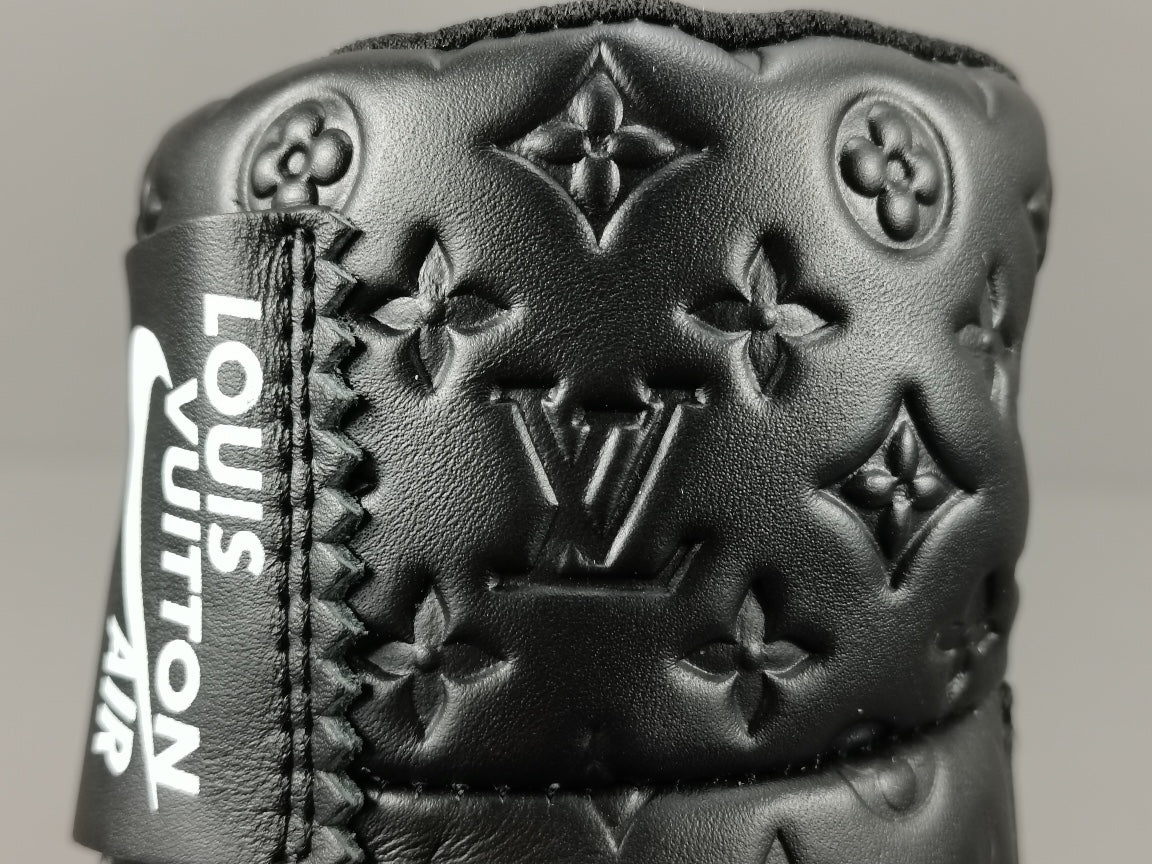NIKE Air Force 1 - Louis Vuitton Sneakers - Black Unisex Streetwear Limited Edition - Introducing the Air Force 1 Custom Louis Vuitton Black shoes C a remarkable fusion of