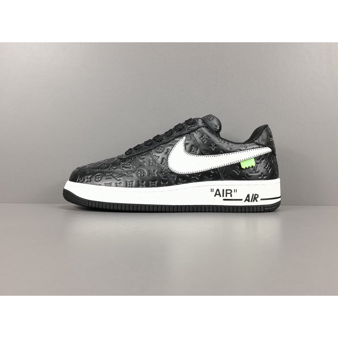 NIKE Air Force 1 - Louis Vuitton Sneakers - Black Unisex Streetwear Limited Edition - Introducing the Air Force 1 Custom Louis Vuitton Black shoes C a remarkable fusion of