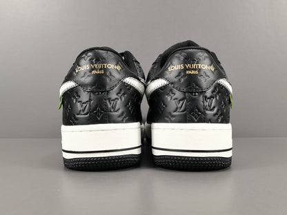NIKE Air Force 1 - Louis Vuitton Sneakers - Black Unisex Streetwear Limited Edition - Introducing the Air Force 1 Custom Louis Vuitton Black shoes C a remarkable fusion of