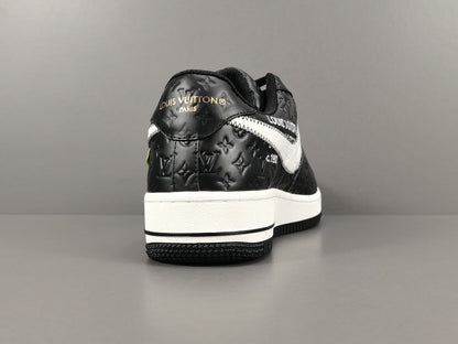 NIKE Air Force 1 - Louis Vuitton Sneakers - Black Unisex Streetwear Limited Edition - Introducing the Air Force 1 Custom Louis Vuitton Black shoes C a remarkable fusion of