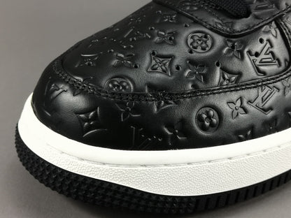 NIKE Air Force 1 - Louis Vuitton Sneakers - Black Unisex Streetwear Limited Edition - Introducing the Air Force 1 Custom Louis Vuitton Black shoes C a remarkable fusion of