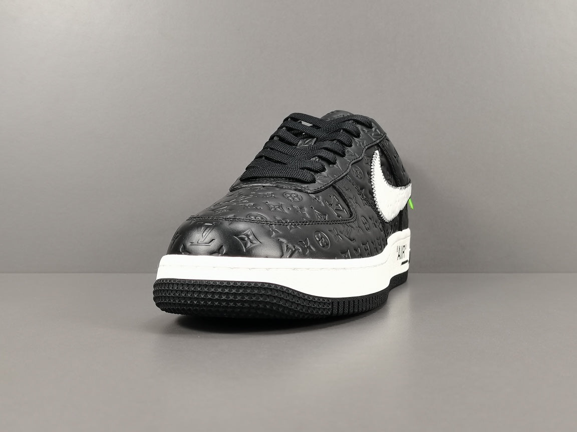 NIKE Air Force 1 - Louis Vuitton Sneakers - Black Unisex Streetwear Limited Edition - Introducing the Air Force 1 Custom Louis Vuitton Black shoes C a remarkable fusion of