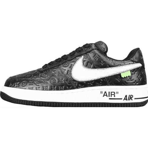 NIKE Air Force 1 - Louis Vuitton Sneakers - Black Unisex Streetwear Limited Edition - Introducing the Air Force 1 Custom Louis Vuitton Black shoes C a remarkable fusion of