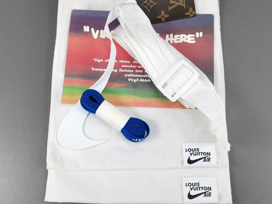 NIKE Air Force 1 - Louis Vuitton Blue - Sneakers - White Unisex Streetwear Limited Edition - Introducing the Air Force 1 Custom Louis Vuitton Blue/White shoes C a stunning combination of