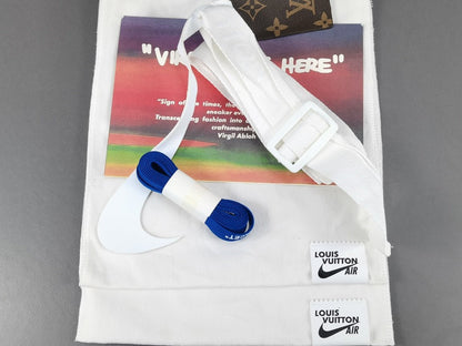 NIKE Air Force 1 - Louis Vuitton Blue - Sneakers - White Unisex Streetwear Limited Edition - Introducing the Air Force 1 Custom Louis Vuitton Blue/White shoes C a stunning combination of