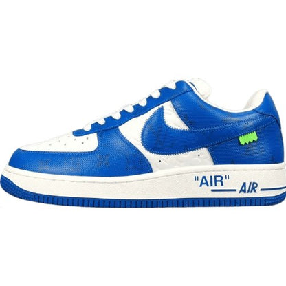 NIKE Air Force 1 - Louis Vuitton Blue - Sneakers - White Unisex Streetwear Limited Edition - Introducing the Air Force 1 Custom Louis Vuitton Blue/White shoes C a stunning combination of