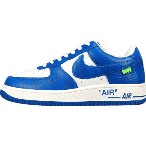 NIKE Air Force 1 - Louis Vuitton Blue - Sneakers - White Unisex Streetwear Limited Edition - Introducing the Air Force 1 Custom Louis Vuitton Blue/White shoes C a stunning combination of