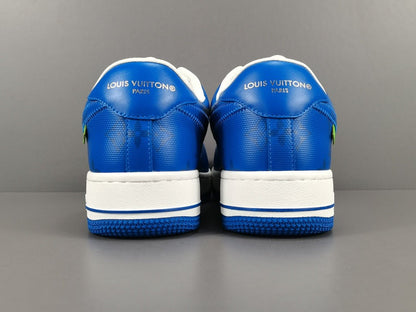 NIKE Air Force 1 - Louis Vuitton Blue - Sneakers - White Unisex Streetwear Limited Edition - Introducing the Air Force 1 Custom Louis Vuitton Blue/White shoes C a stunning combination of