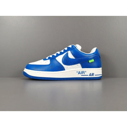 NIKE Air Force 1 - Louis Vuitton Blue - Sneakers - White Unisex Streetwear Limited Edition - Introducing the Air Force 1 Custom Louis Vuitton Blue/White shoes C a stunning combination of