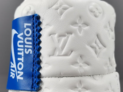 NIKE Air Force 1 - Louis Vuitton Blue - Sneakers - White Unisex Streetwear Limited Edition - Introducing the Air Force 1 Custom Louis Vuitton Blue/White shoes C a stunning combination of