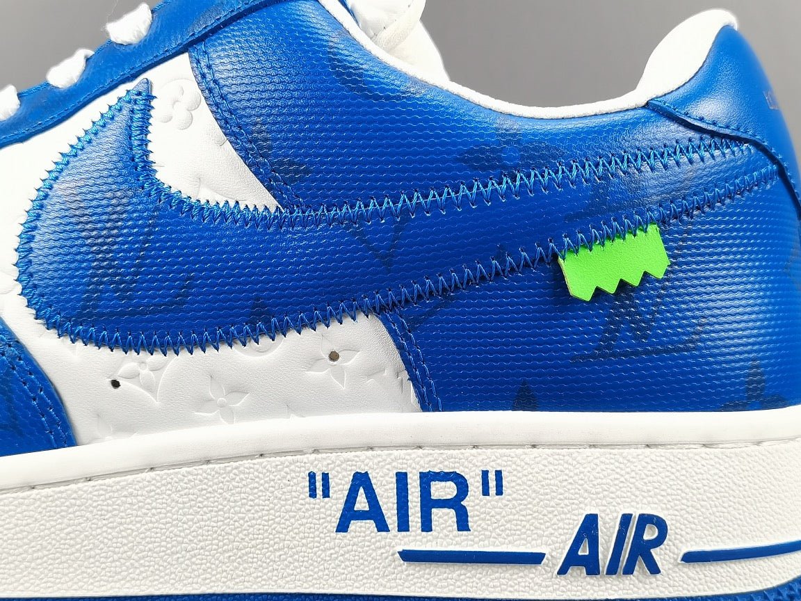 NIKE Air Force 1 - Louis Vuitton Blue - Sneakers - White Unisex Streetwear Limited Edition - Introducing the Air Force 1 Custom Louis Vuitton Blue/White shoes C a stunning combination of