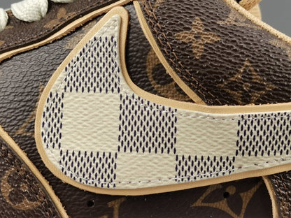 NIKE Air Force 1 - Louis Vuitton Sneakers - Brown Unisex Streetwear Limited Edition - Introducing the Air Force 1 Custom Louis Vuitton Brown shoes C a harmonious blend of