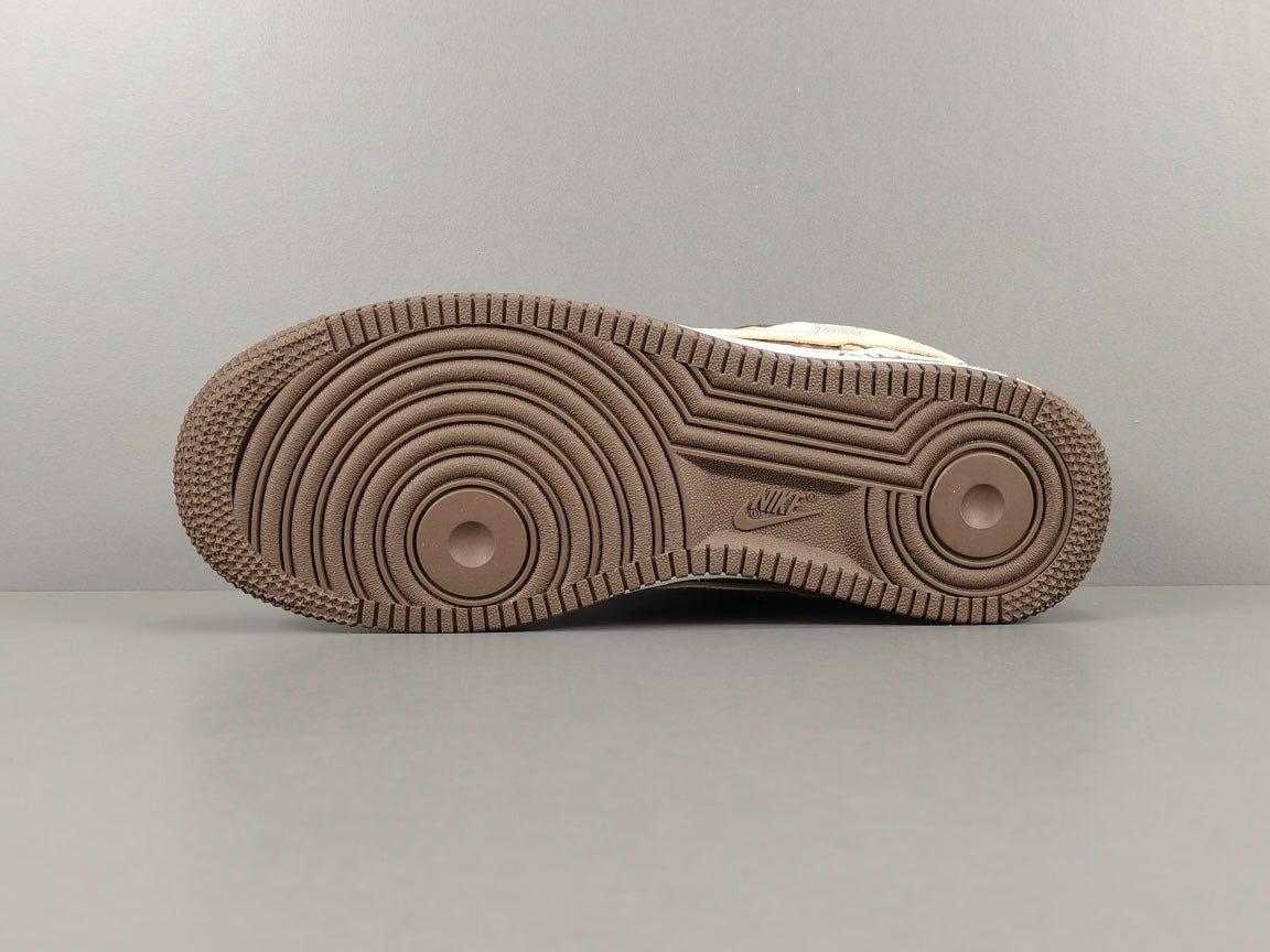 NIKE Air Force 1 - Louis Vuitton Sneakers - Brown Unisex Streetwear Limited Edition - Introducing the Air Force 1 Custom Louis Vuitton Brown shoes C a harmonious blend of