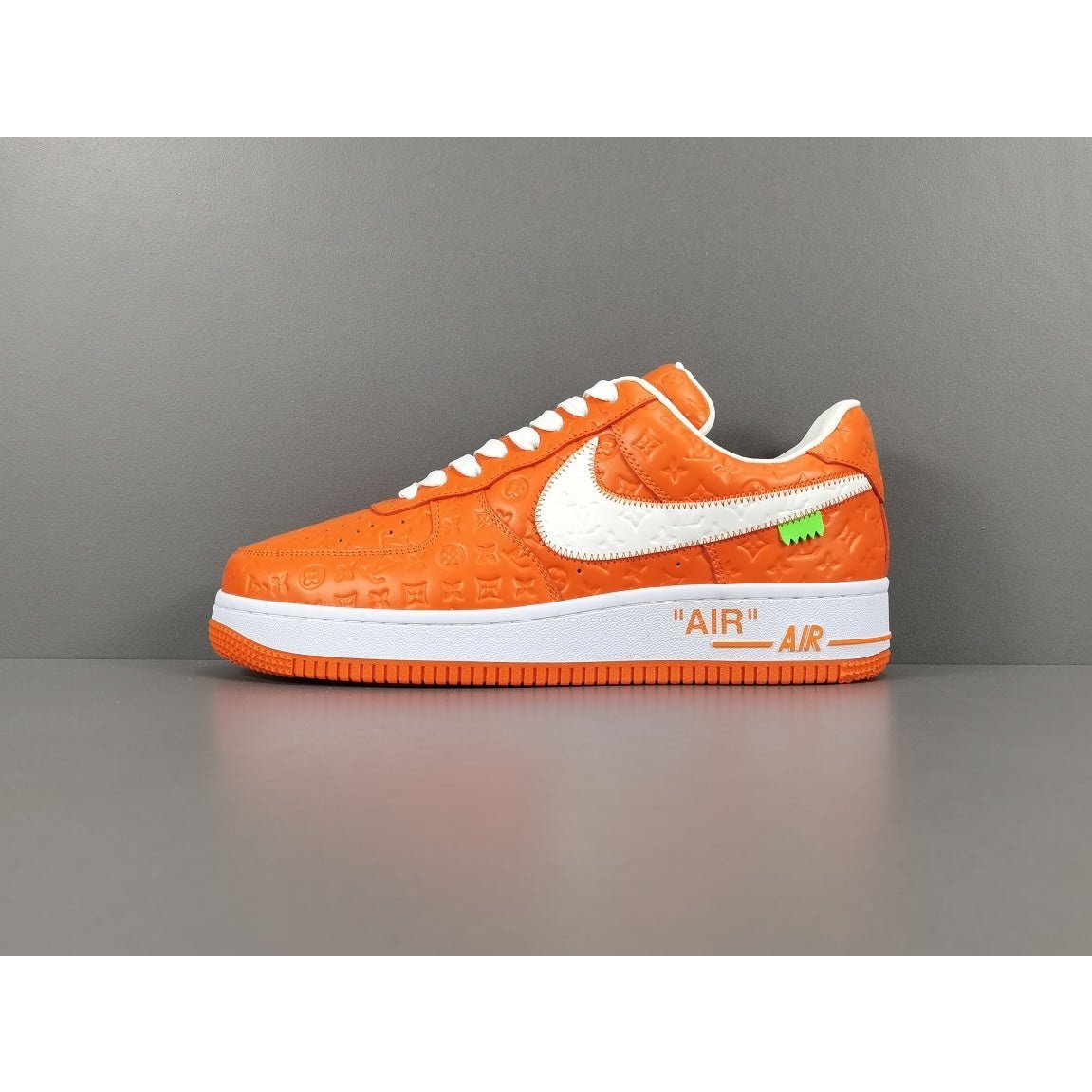 NIKE Air Force 1 - Louis Vuitton Sneakers - Orange Unisex Streetwear Limited Edition - Introducing the Air Force 1 Custom Louis Vuitton Orange shoes C a stunning blend of