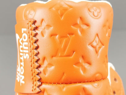 NIKE Air Force 1 - Louis Vuitton Sneakers - Orange Unisex Streetwear Limited Edition - Introducing the Air Force 1 Custom Louis Vuitton Orange shoes C a stunning blend of