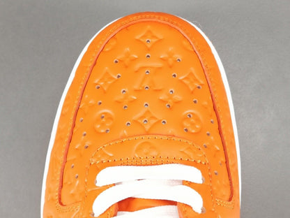 NIKE Air Force 1 - Louis Vuitton Sneakers - Orange Unisex Streetwear Limited Edition - Introducing the Air Force 1 Custom Louis Vuitton Orange shoes C a stunning blend of