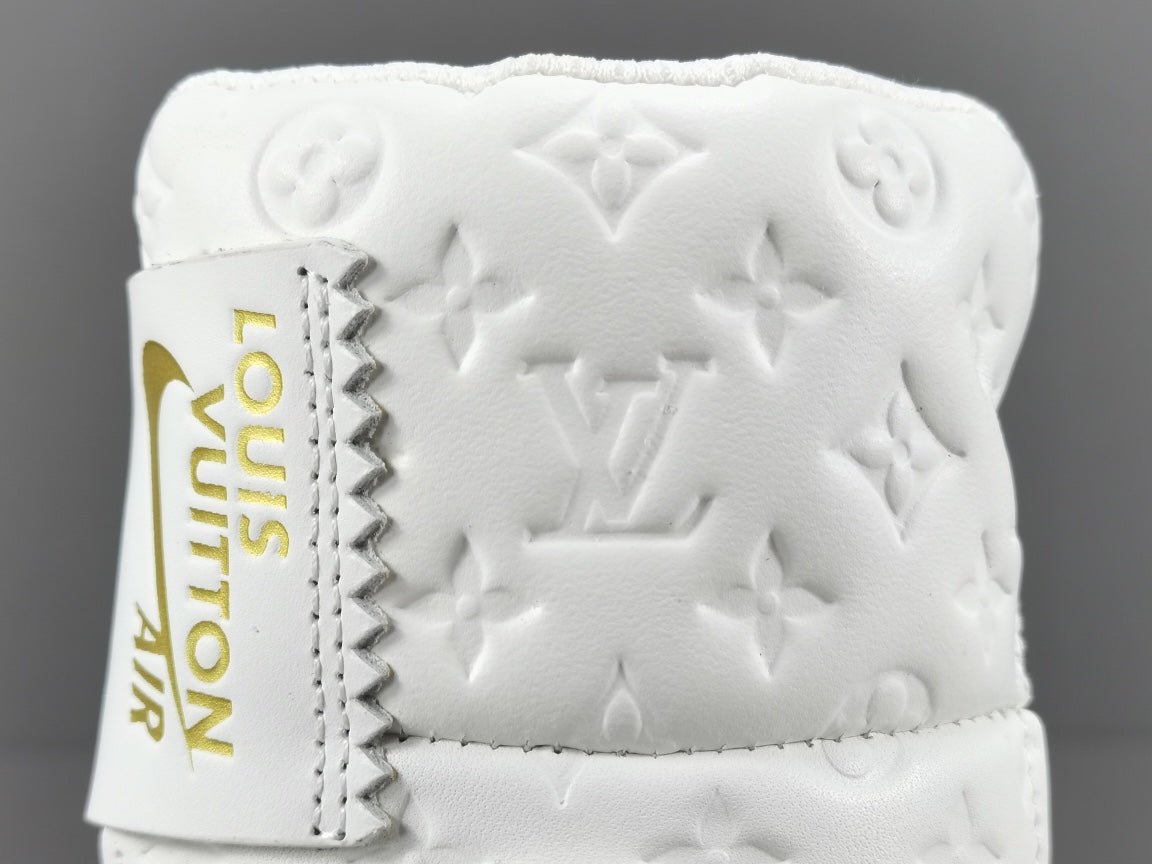 NIKE Air Force 1 - Louis Vuitton Sneakers - White Unisex Streetwear Limited Edition - Introducing the Air Force 1 Custom Louis Vuitton White shoes C a true fusion of