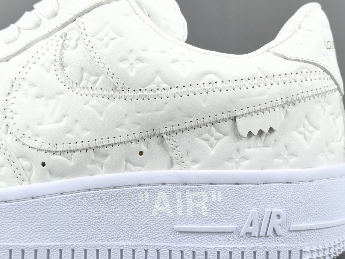 NIKE Air Force 1 - Louis Vuitton Sneakers - White Unisex Streetwear Limited Edition - Introducing the Air Force 1 Custom Louis Vuitton White shoes C a true fusion of