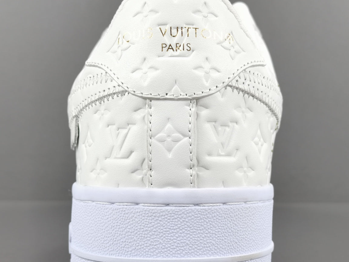 NIKE Air Force 1 - Louis Vuitton Sneakers - White Unisex Streetwear Limited Edition - Introducing the Air Force 1 Custom Louis Vuitton White shoes C a true fusion of
