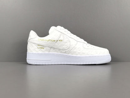 NIKE Air Force 1 - Louis Vuitton Sneakers - White Unisex Streetwear Limited Edition - Introducing the Air Force 1 Custom Louis Vuitton White shoes C a true fusion of