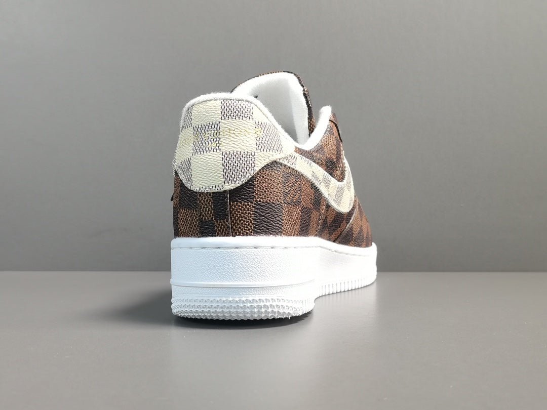 NIKE Air Force 1 - Louls Vultton Brown - - White Unisex Streetwear Limited Edition