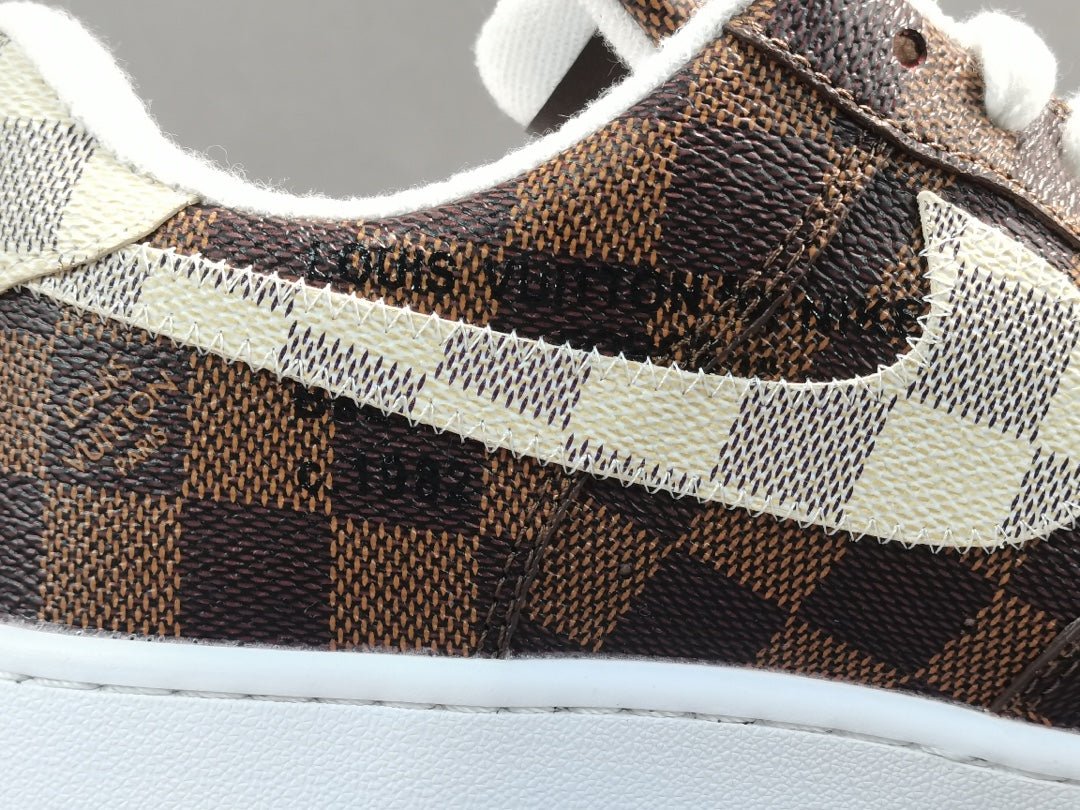 NIKE Air Force 1 - Louls Vultton Brown - - White Unisex Streetwear Limited Edition