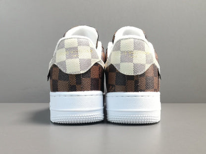 NIKE Air Force 1 - Louls Vultton Brown - - White Unisex Streetwear Limited Edition