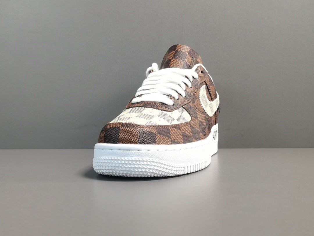 NIKE Air Force 1 - Louls Vultton Brown - - White Unisex Streetwear Limited Edition