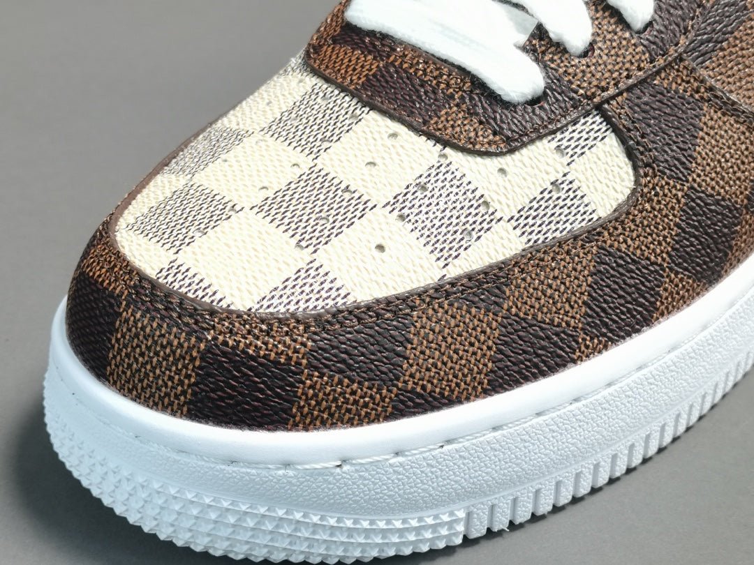 NIKE Air Force 1 - Louls Vultton Brown - - White Unisex Streetwear Limited Edition