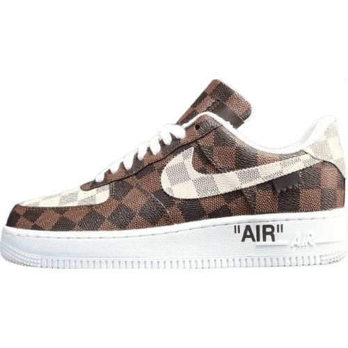 NIKE Air Force 1 - Louls Vultton Brown - - White Unisex Streetwear Limited Edition