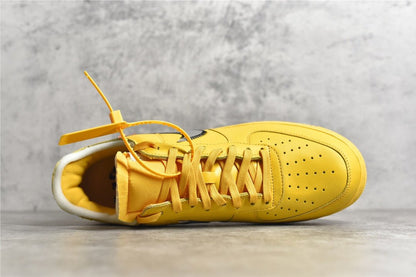 NIKE Air Force 1 - Off-white Ica University Gold Unisex Streetwear Limited Edition