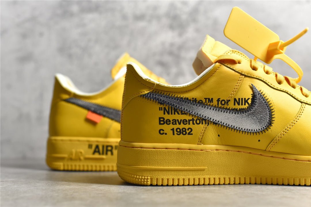 NIKE Air Force 1 - Off-white Ica University Gold Unisex Streetwear Limited Edition